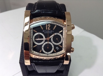 BULGARI Ref. AAP48GCH ASSIOMA Solid 18K Rose Gold XL Men's Chronograph! MINT!!!