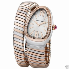Bvlgari Bulgari Serpenti Tubogas 35mm sp35c6spgd.1 Steel & Rose Gold Ret: $12600