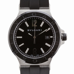NEW Bulgari Diagono Automatic Black Rubber 42mm Automatic Watch DG42BSCVD BUY! 7612902044537