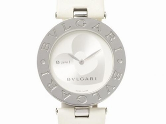 Pre-Owned BVLGARI B.zero1 BZ35S Ladies SS/Leather White Dial Quartz Watch, MD