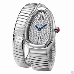 Bvlgari Bulgari Serpenti Tubogas 35mm spw35d2gdg.1t 18kt White Gold Ret: $40,600