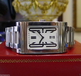 Ladies BVLGARI Rettangolo Ref. RT45S Automatic Stainless Steel Date Watch