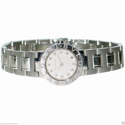 BVLGARI BB23SS Stainless Steel Ladies 12pcs Diamond Dial Watch Pre-Owned
