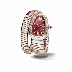 New Bulgari Serpenti Tubogas Steel & 18KRG Quartz 35mm Watch SP35C7SPG.1T