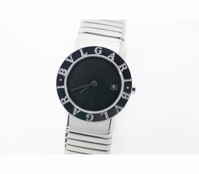 Pre-owned Bvlgari BB262TS Tubogas Bvlgari Bvlgari Black Dial QZ Ladies Watch,IC