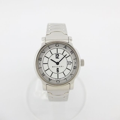 Pre-owned Bvlgari Solotempo ST29S White Dial Stainless Quartz Ladies Watch, GD