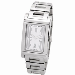 Authentic BVLGARI watch Rettangoro Quartz RT45S Mens Used Watch white