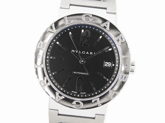 Pre-Owned Bulgari Bulgari All SS Black Dial Men's Automatic Watch BB38BSSD, MR