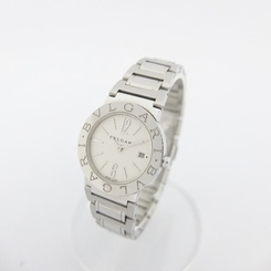 Pre-owned BVLGARI BB26SS Stainless Steel Quartz Date Silver Dial Ladies Watch,AS