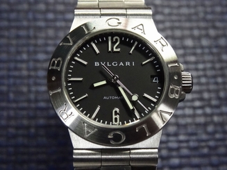AUTHENTIC  WOMEN'S  BVLGARI   AUTOMATIC  LCV29S  BLACK DIAL  DATE VERY CLEAN