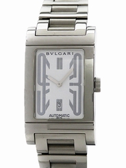 Used[AB] Watch Men BVLGARI Rettangoro RT45S (RT45WSSD) Self winding white O6R