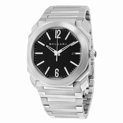 Bvlgari Octo Solotempo Automatic Black Dial Stainless Steel Mens Watch 102031