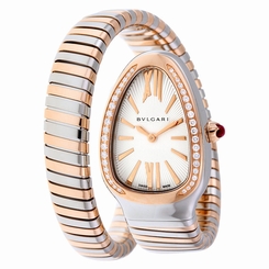 Bvlgari Serpenti Tubogas Silver Opaline Dial Quartz Ladies Watch 102237