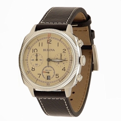 Bulova Men's Military Collection 96B231 Black/Silver Chronograph Analog Watch
