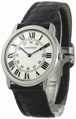 Cartier W6700255 Ronde Solo de Cartier Men's Black Leather Watch New in Box 640522180554