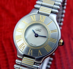 LADIES CARTIER MUST DE 21C 18KGP & ST.STEEL QUARTZ Watch