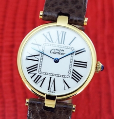 CARTIER 18K GOLD MEN'S Cartier Paris Swiss Vermeil Cartier Watch UNISEX Watch