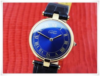 CARTIER 18K GOLD MEN'S Cartier Paris Swiss Vermeil Cartier Watch UNISEX Cartier