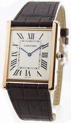 Cartier W1560017 Tank Louis Mechanical 18k PinkGold Men Leather Watch New In Box 7612456786679