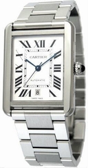 Cartier Tank Solo XL Silver Dial Automatic Steel Men's Watch W5200028 New Orig 7612456835513
