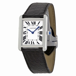 NEW Cartier Tank Solo Large Quartz Watch Black Alligator Strap - W5200003 683498417880