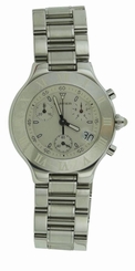 Cartier Must 21 Chronoscaph White Dial on a Bracelet in Stainless Steel 618819384374