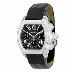 CARTIER Stainless Steel Roadster XL Chronograph Black W62019X6 Box Warranty 7612456262470