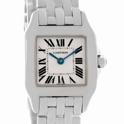 Cartier Santos Demoiselle Steel Silver Dial Small Watch W25064Z5 7612456269868