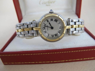 Cartier Watch STAINLESS 18K Gold Cartier Watch Cartie W/Box REF24329 BEAUTIFUL