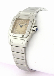CARTIER SANTOS LADIES QUARTZ STAINLESS STEEL WATCH