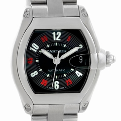 Cartier Roadster Large Mens Steel Vegas Roulette Dial Watch W62002V3