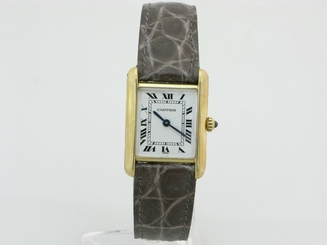CARTIER TANK 18ct GOLD LADIES QUARTZ WATCH