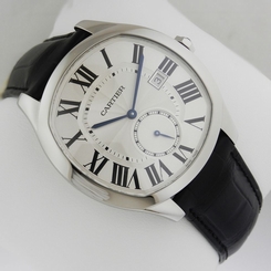  CARTIER Drive Automatic WSNM0004 Stainless Steel Leather NEW Silver Ret: $6,250