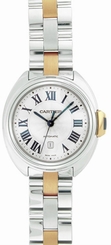  Cartier Cle Silvered Dial 18k Pink Gold Automatic Women Watch W2CL0004 New Orig
