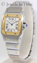 Cartier Ladies Santos 1567 in 18k Yellow Gold & Stainless Steel