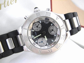 Cartier Chronoscraph 21 WATCH CARTIER Mens CARTIER Must 21 Watch w/Box Beautiful