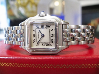 Ladies CARTIER PANTHER Panthere Stainless Steel Roman Numeral Watch