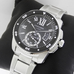 CARTIER Calibre de Cartier Diver w7100057 Stainless Steel NEW ! ! Ret: $8,550 7613268367384