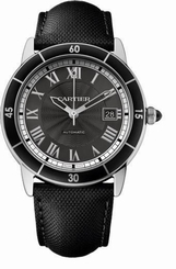 Cartier Ronde Croisiere De Cartier 42mm Steel/Leather Men's Watch WSRN0003