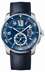 Cartier Calibre de Cartier Diver 42mm Steel/Leather Men's Watch WSCA0010