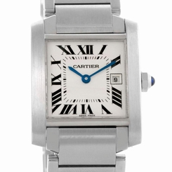 Cartier Tank Francaise Midsize Steel Quartz Women's Watch W51011Q3 7612456170782