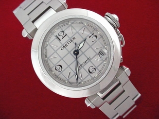 Cartier pasha Watch W/box Beautiful Automatic Unisex 35mm Cartier Pasha Watch