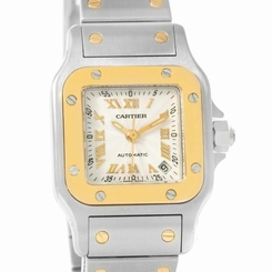 Cartier Santos Small Steel 18K Yellow Gold Automatic Watch W20057C4