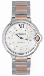 Cartier WE902031 Ballon Bleu DIA Women 18kt Rose Gold Two-Tone Watch New in Box 7612456709609