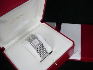 Cartier Ruban Watch Mother of Pearl Dial CARTIER RUBAN PINK MOTHER OF PEARL