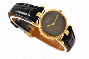 Vintage Must De Cartier Vermeil Quartz 925 Gold Plated Ladies Watch 1164