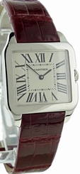 Small Cartier Santos Dumont 18k White Gold Watch, Ref W2009451, Retails $13,600