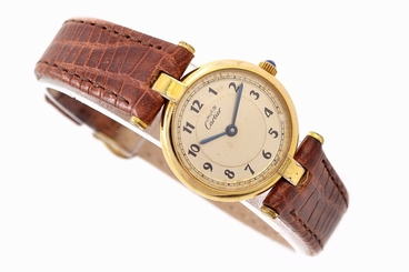 Vintage Must De Cartier Vermeil Quartz 925 Gold Plated Ladies Watch 1230