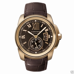 Cartier Calibre de Cartier W7100007 18k Rose Gold Chocolate Dial Ret: $24,800