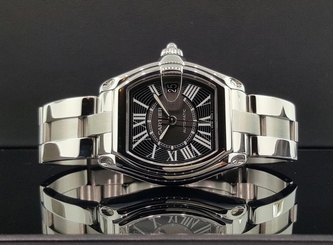 Cartier Roadster Large Stainless Steel Automatic W62025V3 Black Roman Dial Nice 7612456266195